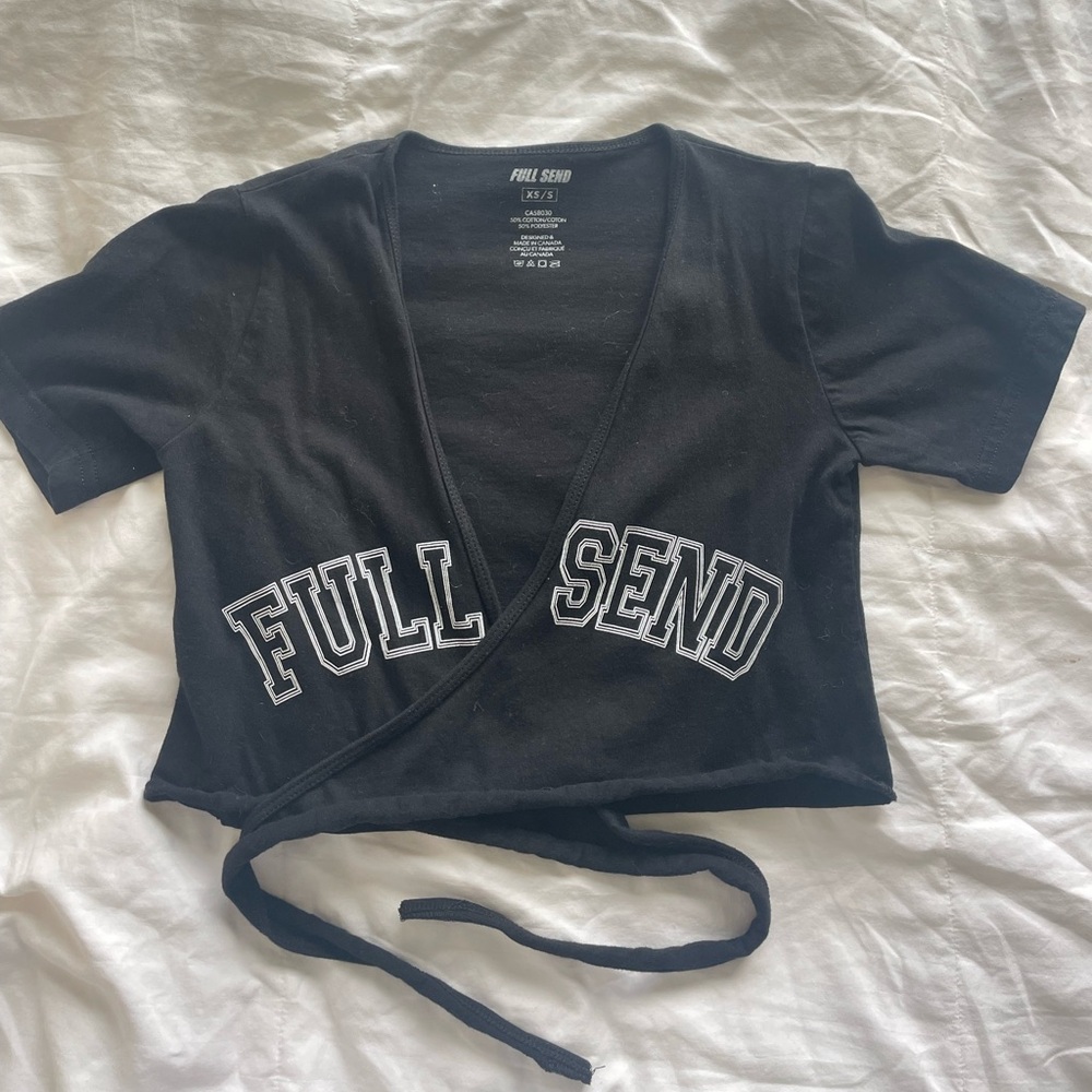 Full Send Nelk Boys FullSend Girls Tie Up Top - XS/S